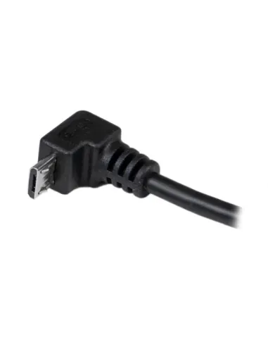 StarTech.com Cable Adaptador 2m USB A Macho a Micro USB B Macho Acodado en Ángulo hacia Abajo para Teléfono Móvil