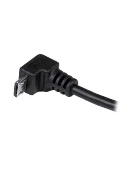 StarTech.com Cable Adaptador 2m USB A Macho a Micro USB B Macho Acodado en Ángulo hacia Abajo para Teléfono Móvil