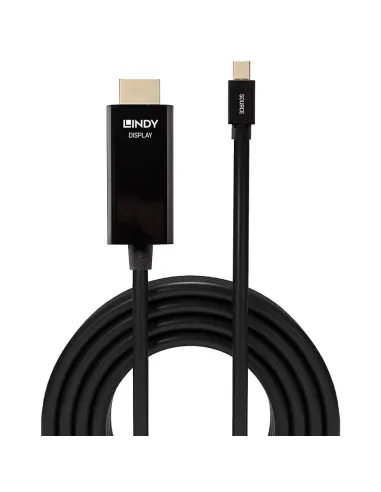 Lindy 36926 adaptador de cable de vídeo 1 m HDMI tipo A (Estándar) Mini DisplayPort Negro