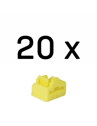 Lindy 47901 bloqueador de puerto RJ-45 Amarillo Acrilonitrilo butadieno estireno (ABS) 20 pieza(s)