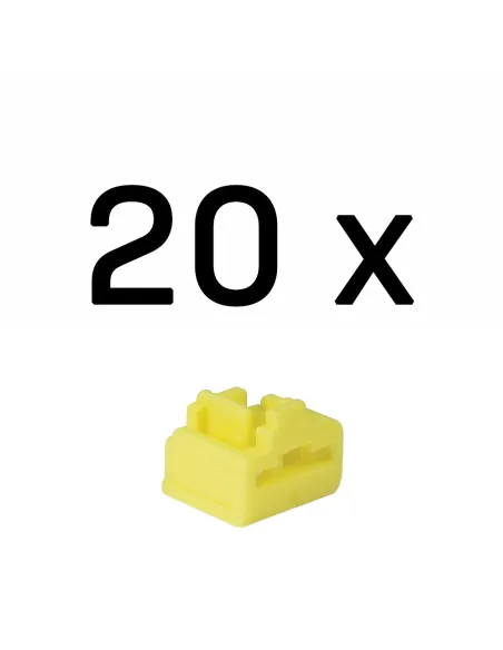 Lindy 47901 bloqueador de puerto RJ-45 Amarillo Acrilonitrilo butadieno estireno (ABS) 20 pieza(s)