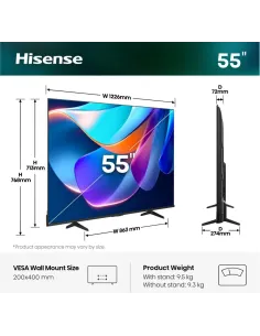Hisense 55A6S 139,7 cm (55") 4K Ultra HD Smart TV Wifi Negro 2