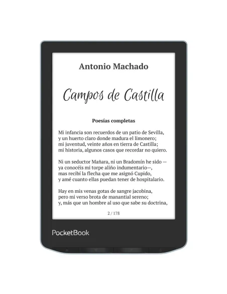 Libro electronico ebook pocketbook verse 6pulgadas 8gb azul brillante - bright blue