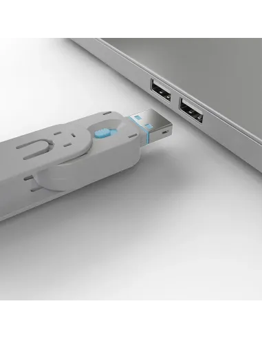 Lindy 40452 bloqueador de puerto Bloqueador de puerto + clave USB tipo A Azul Acrilonitrilo butadieno estireno (ABS) 5 pieza(s)