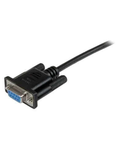 StarTech.com Cable de 1m Nulo de Módem Serie RS232 DB9 - Hembra a Hembra - Color Negro