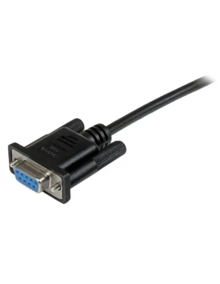 StarTech.com Cable de 1m Nulo de Módem Serie RS232 DB9 - Hembra a Hembra - Color Negro