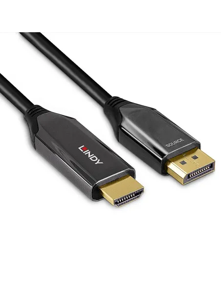 Lindy 40931 adaptador de cable de vídeo 2 m HDMI tipo A (Estándar) DisplayPort Negro