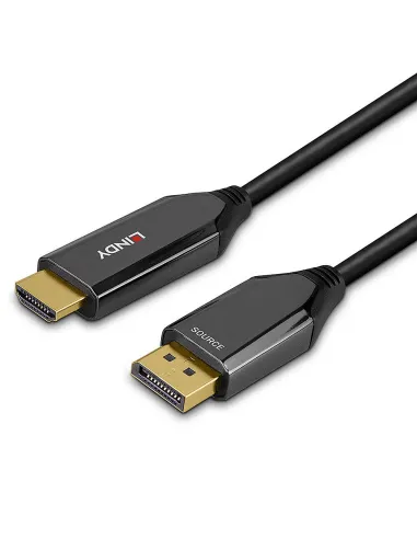 Lindy 40931 adaptador de cable de vídeo 2 m HDMI tipo A (Estándar) DisplayPort Negro