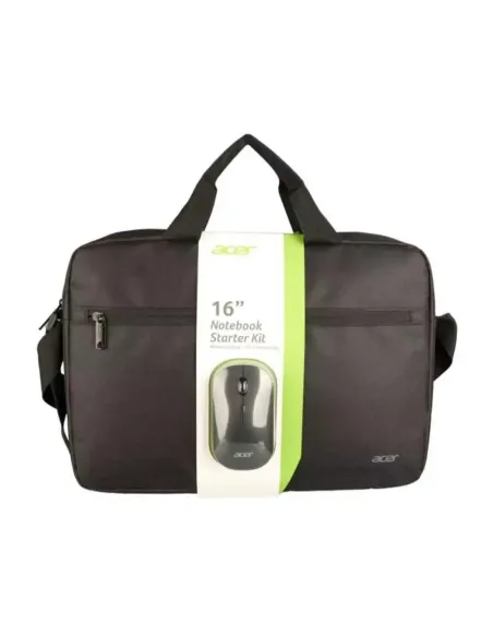 Maletin acer para portatil 16 pulgadas negro + raton