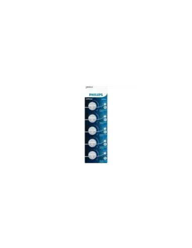 Pack de 5 Pilas de Botón Philips CR2032P5/01B Lithium/ 3V