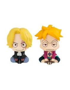 Figura megahouse look up one piece sabo & marco con regalos sorpresa