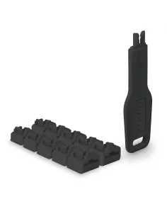Lindy 47891 bloqueador de puerto Bloqueador de puerto + clave RJ-45 Negro Acrilonitrilo butadieno estireno (ABS) 10 pieza(s)