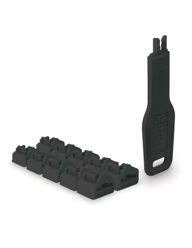 Lindy 47891 bloqueador de puerto Bloqueador de puerto + clave RJ-45 Negro Acrilonitrilo butadieno estireno (ABS) 10 pieza(s)