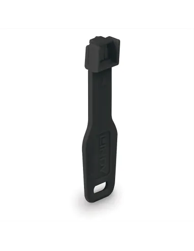 Lindy 47891 bloqueador de puerto Bloqueador de puerto + clave RJ-45 Negro Acrilonitrilo butadieno estireno (ABS) 10 pieza(s)