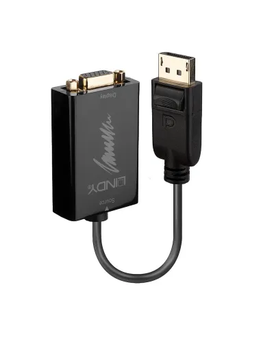 Lindy 41006 adaptador de cable de vídeo 0,15 m VGA (D-Sub) DisplayPort Negro