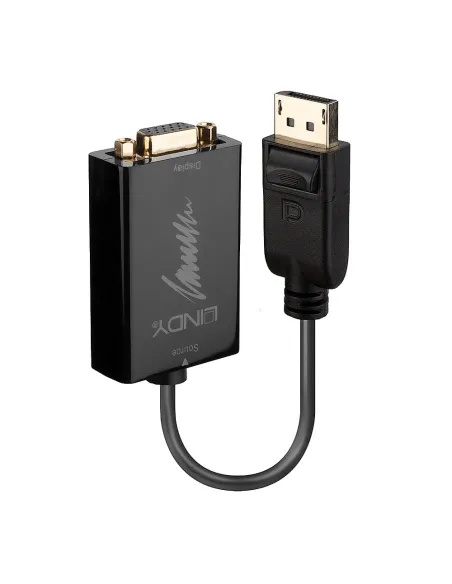 Lindy 41006 adaptador de cable de vídeo 0,15 m VGA (D-Sub) DisplayPort Negro