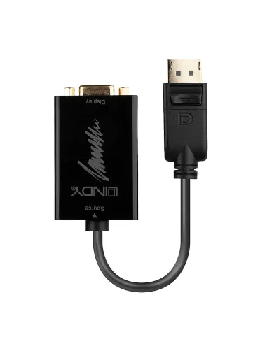 Lindy 41006 adaptador de cable de vídeo 0,15 m VGA (D-Sub) DisplayPort Negro