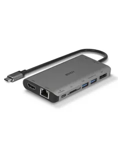 Lindy 43323 base para portátil y replicador de puertos Alámbrico USB 3.2 Gen 1 (3.1 Gen 1) Type-C Negro, Gris 2