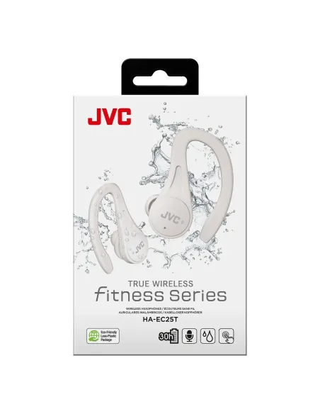 JVC HA-EC25T Auriculares True Wireless Stereo (TWS) gancho de oreja, Dentro de oído Llamadas Música Bluetooth Blanco