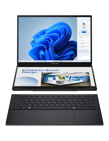 ASUS Zenbook Duo OLED UX8406CA-QL336W - Ordenador Portátil 14" WUXGA (Intel Core Ultra 7 255H, 32GB RAM, 1TB SSD, Arc 140T,