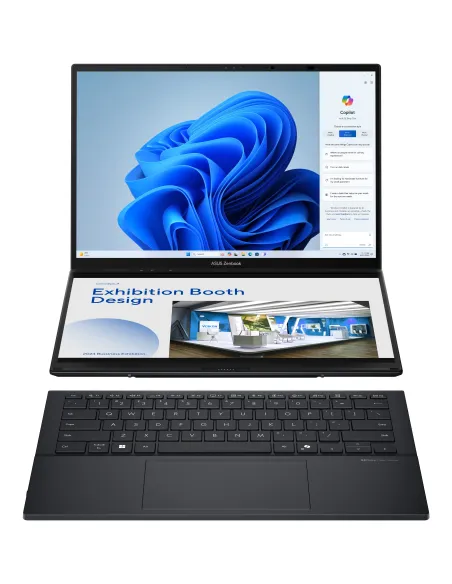 ASUS Zenbook Duo OLED UX8406CA-QL336W - Ordenador Portátil 14" WUXGA (Intel Core Ultra 7 255H, 32GB RAM, 1TB SSD, Arc 140T,