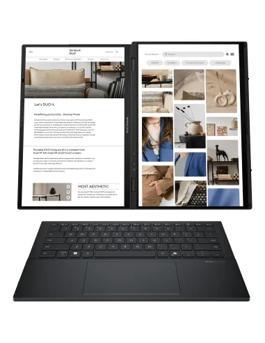 ASUS Zenbook Duo OLED UX8406CA-QL336W - Ordenador Portátil 14" WUXGA (Intel Core Ultra 7 255H, 32GB RAM, 1TB SSD, Arc 140T,