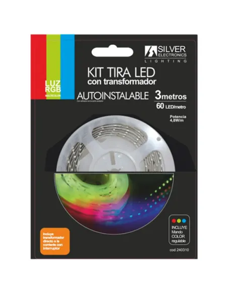 Silver Electronics KIT tira LED 3m 7,2W/m RGB