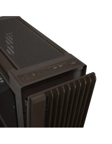 ASUS ProArt PA602 Wood Edition Retro Brown - Tempered Glass Panel Midi Tower Marrón