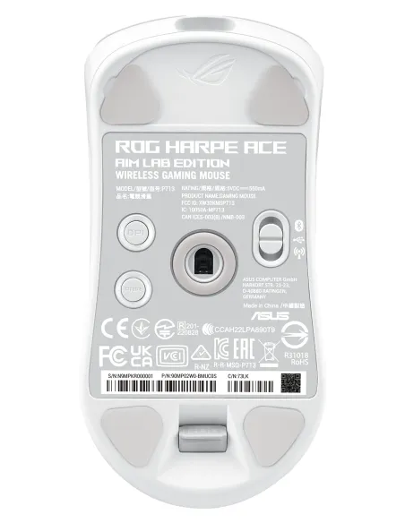 ASUS ROG Harpe Ace Aim Lab Edition ratón Juego Ambidextro RF Wireless + Bluetooth + USB Type-C Opto-mecánica 36000 DPI