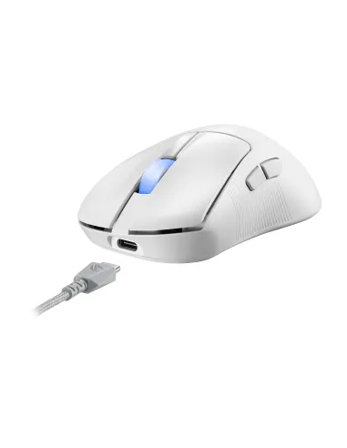 ASUS ROG Keris II Ace Wireless AimPoint White ratón Juego mano derecha RF Wireless + Bluetooth + USB Type-A Óptico 42000 DPI