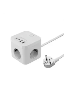 Cargador de pared mars gaming md - cube35w 35w 3x schuko 2x usb tipo c 2x usb tipo a blanco