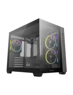 Caja ordenador gaming deepcool cg330 3f matx argb cristal templado negra