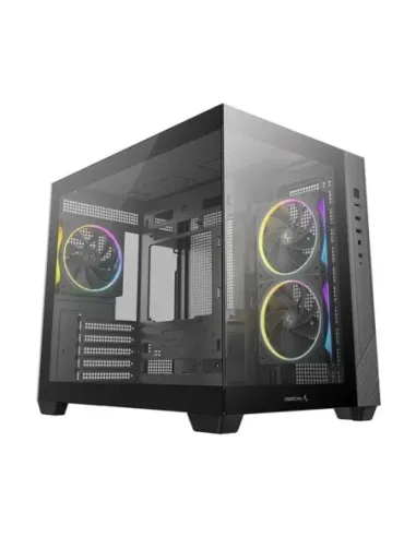 Caja ordenador gaming deepcool cg330 3f matx argb cristal templado negra