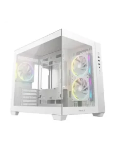 Caja ordenador gaming deepcool cg330 3f matx argb cristal templado blanca