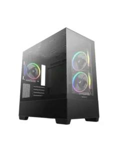 Caja ordenador gaming deepcool cg380 3f matx argb cristal templado negro
