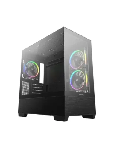 Caja ordenador gaming deepcool cg380 3f matx argb cristal templado negro