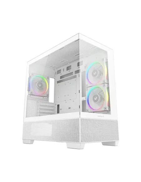 Caja ordenador gaming deepcool cg380 3f matx argb cristal templado blanca