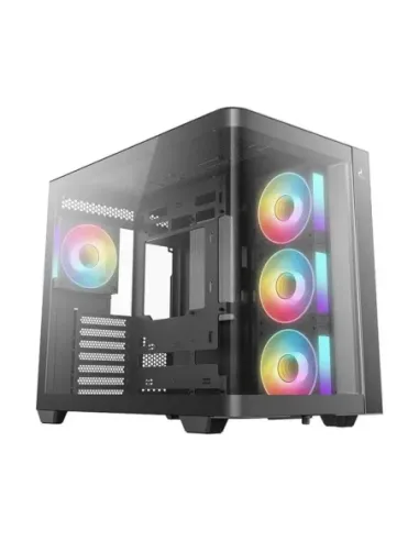 Caja ordenador gaming deepcool cg530u 4f atx argb cristal templado negra
