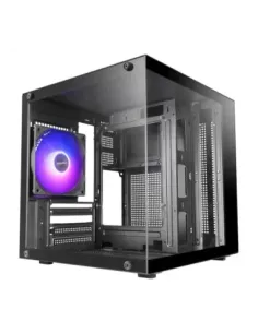 Caja ordenador mars gaming mc - cube matx argb cristal templado negra
