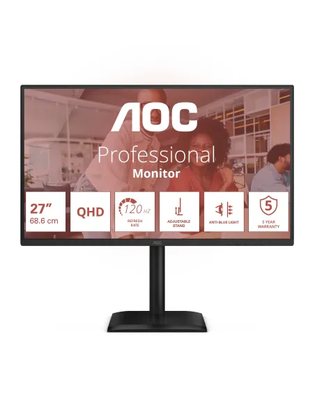 AOC E4 Q27E4U pantalla para PC 68,6 cm (27") 2560 x 1440 Pixeles Quad HD LED Negro