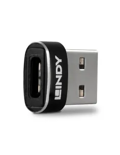 Lindy 41884 cambiador de género para cable USB Type-A USB Type-C Negro 2