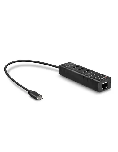 Lindy 43249 hub de interfaz USB 3.2 Gen 1 (3.1 Gen 1) Type-C 5000 Mbit s Negro
