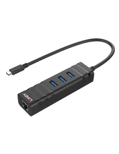 Lindy 43249 hub de interfaz USB 3.2 Gen 1 (3.1 Gen 1) Type-C 5000 Mbit s Negro 2