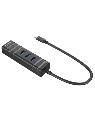 Lindy 43249 hub de interfaz USB 3.2 Gen 1 (3.1 Gen 1) Type-C 5000 Mbit s Negro
