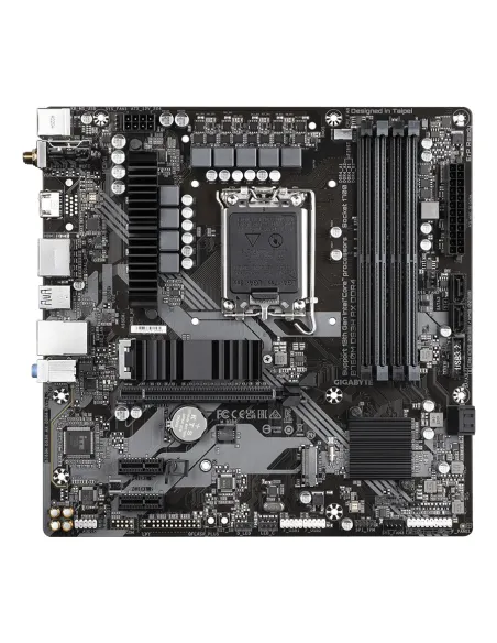 GIGABYTE B760M DS3H AX DDR4 Placa base - Soporta CPUs Intel Core de 14ª generación, VRM digital de 6+2+1 fases, hasta 5333MHz
