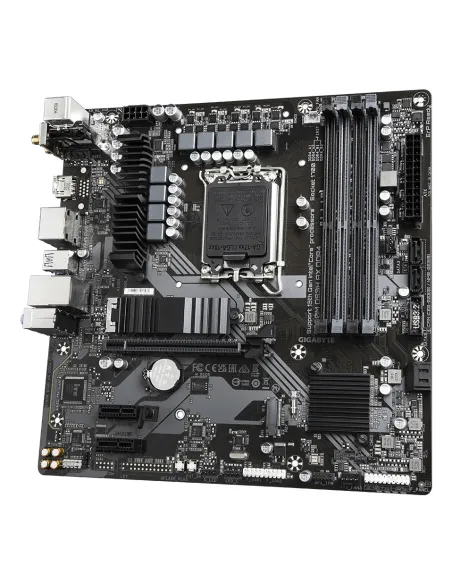 GIGABYTE B760M DS3H AX DDR4 Placa base - Soporta CPUs Intel Core de 14ª generación, VRM digital de 6+2+1 fases, hasta 5333MHz