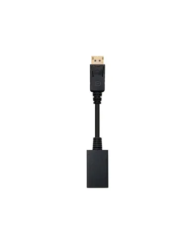 Adaptador displayport a hdmi nanocable macho - hembra 15cm negro