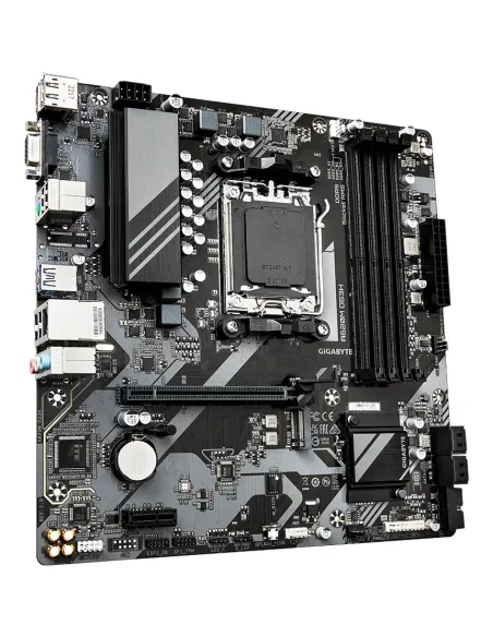 GIGABYTE A620M DS3H Placa base - Soporta CPUs AMD Ryzen 8000, VRM digital de 5+2+2 fases, hasta 7600MHz DDR5 (OC), 1xPCIe 4.0