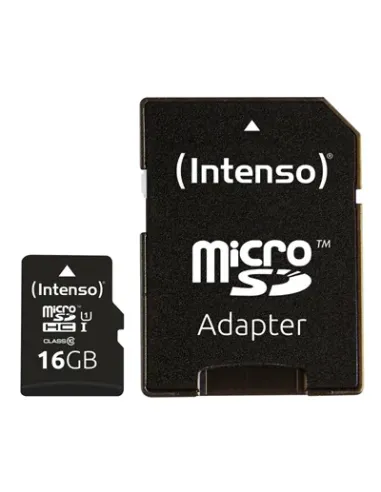 Tarjeta micro sd intenso 16gb uhs - i cl10 + adaptador sd