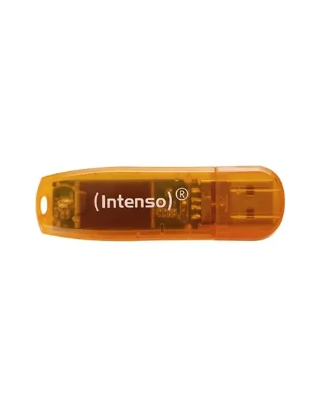Memoria usb 2.0 intenso rainbow 64gb naranja
